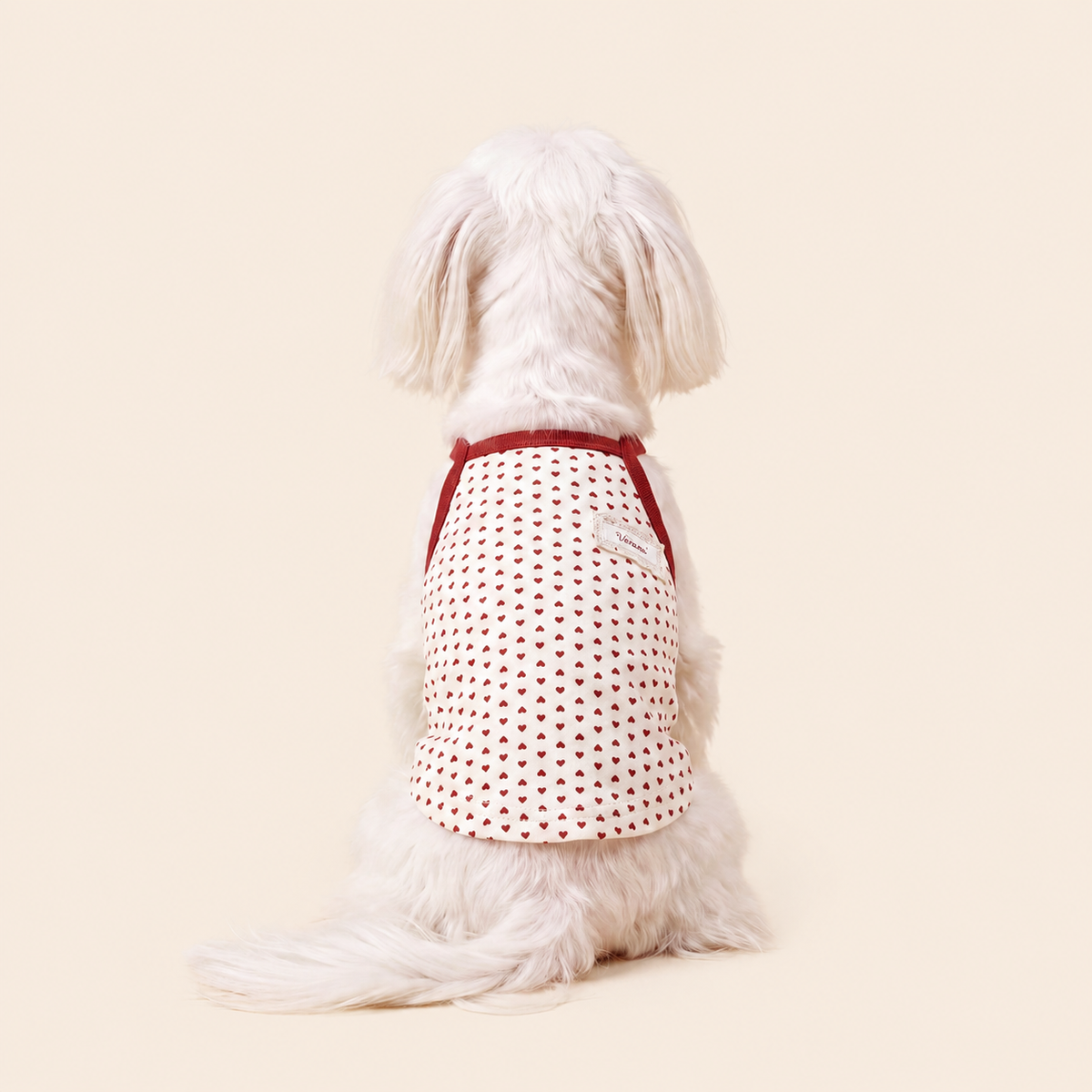Heart Me Red Heart Print Dog Tank Top for Small Dogs