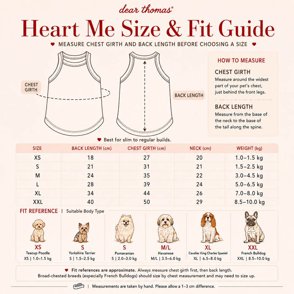 Heart Me Red Heart Print Dog Tank Top for Small Dogs